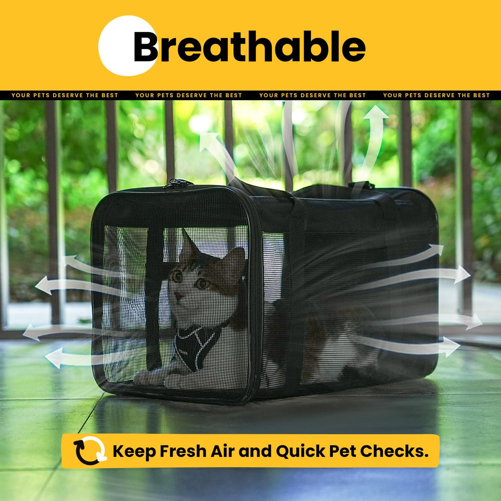 Conlun Sac Porte-Chat securite-fermetures-auto-verrouillables pour plus de securite