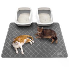 Conlun Tapis Litière Chat grille-pvc-47x35 : retient les grains et protège le sol.