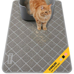 Conlun Tapis Litière – grille PVC capture efficacement les grains hors de la caisse.