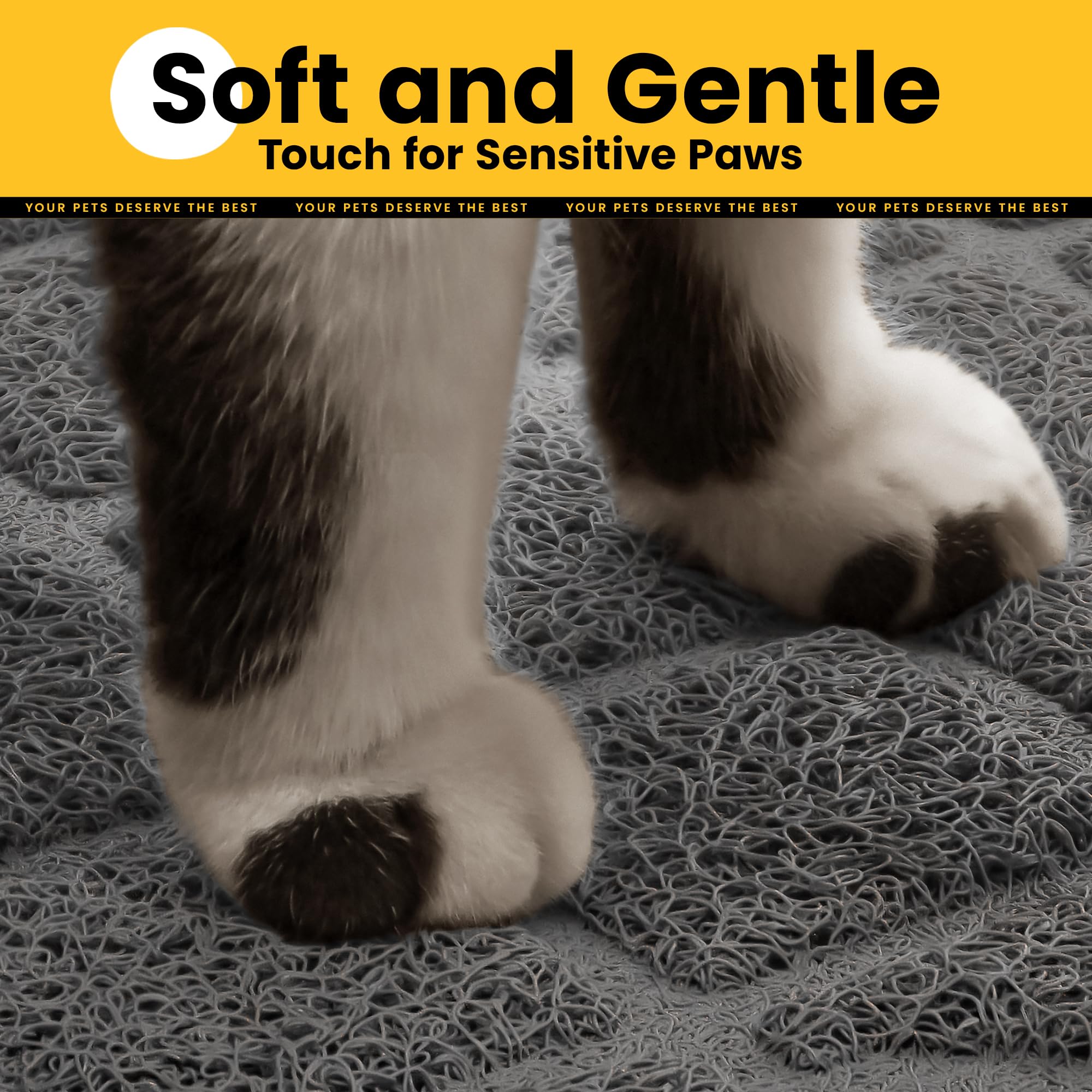 Conlun tapis litiere grand format: taille ideale pour couvrir la zone proche de la boite.