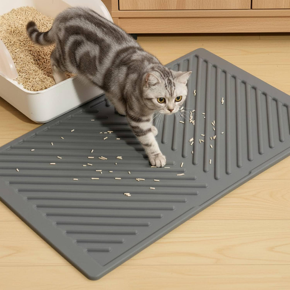 Conlun, tapis litiere silicone doux-pattes, douceur et retention des detrimals