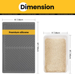 Conlun, tapis litiere silicone sillons-profonds, rainures profondes retiennent les debris