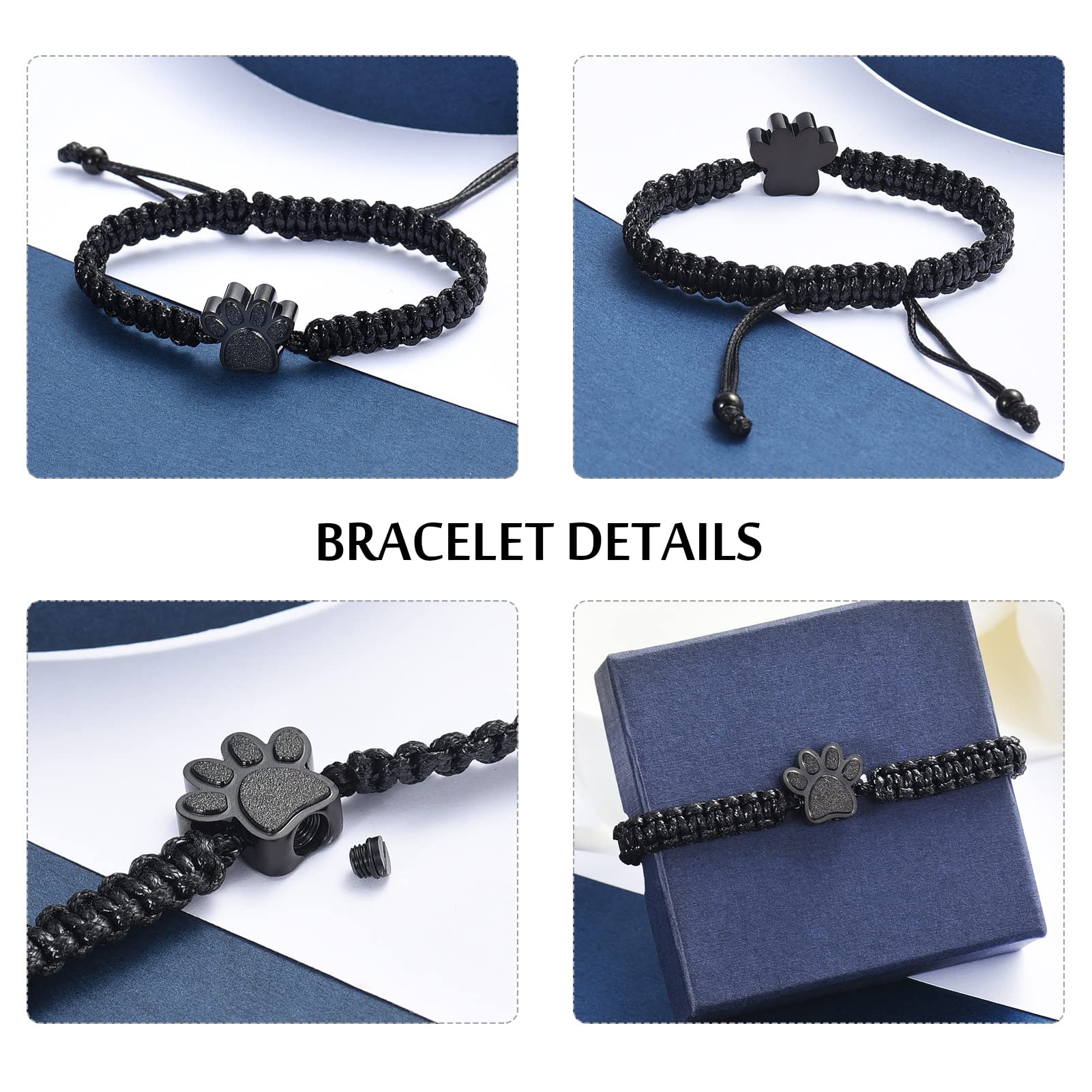 constantlife bracelet urne memorial en acier inoxydable noir, allure intemporelle.