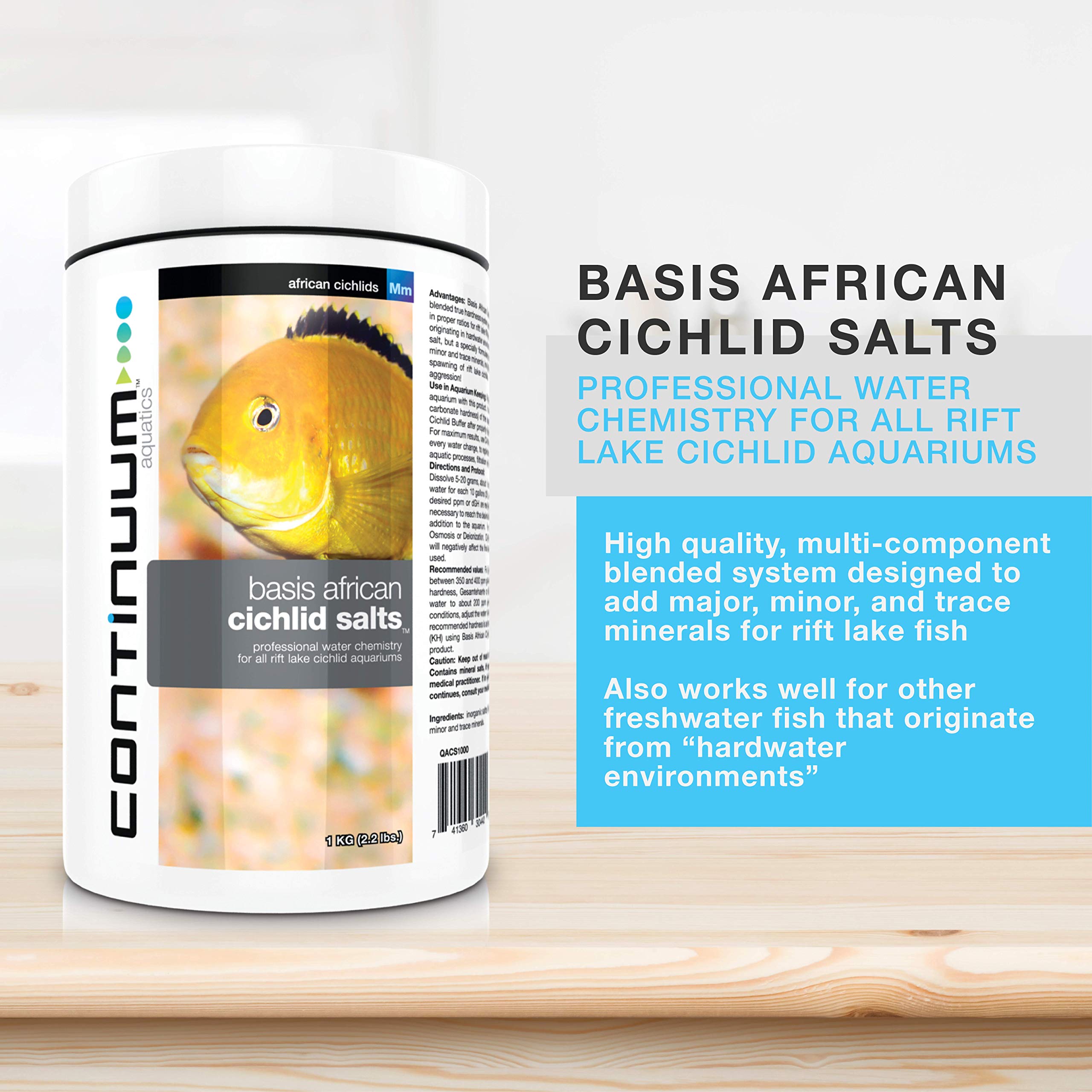 Composition minérale de Basis African Cichlid Salts; apport des minéraux essentiels.