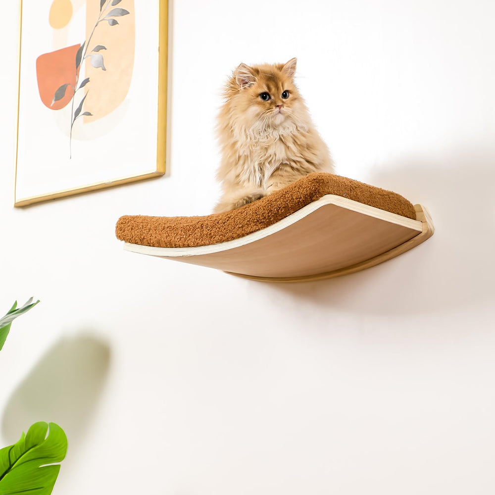 COOLEX perchoir mural chat lit flottant avec coussin doux.