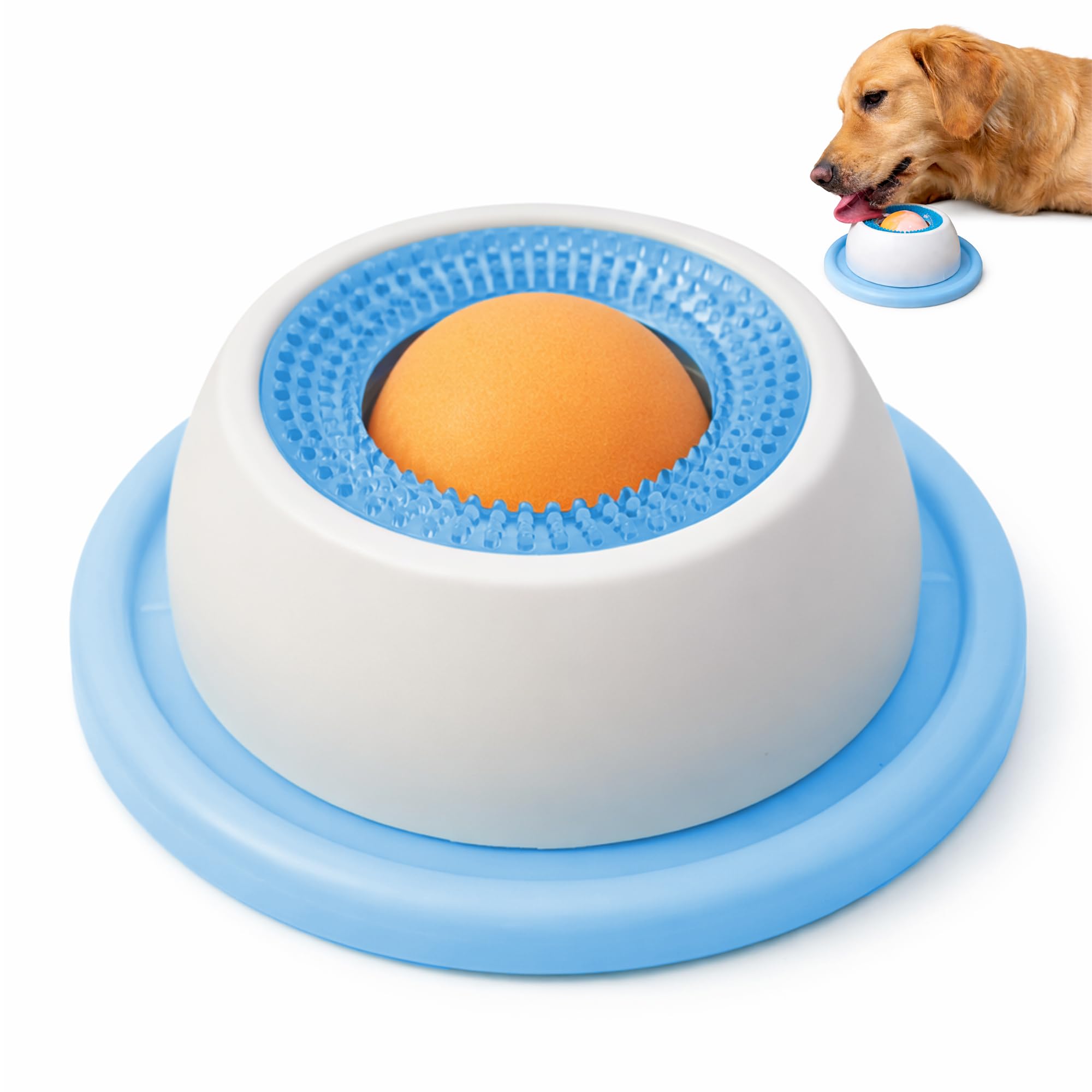 Bol COOAUZ rotatif de léchage, distraction apaisante pour animaux de compagnie