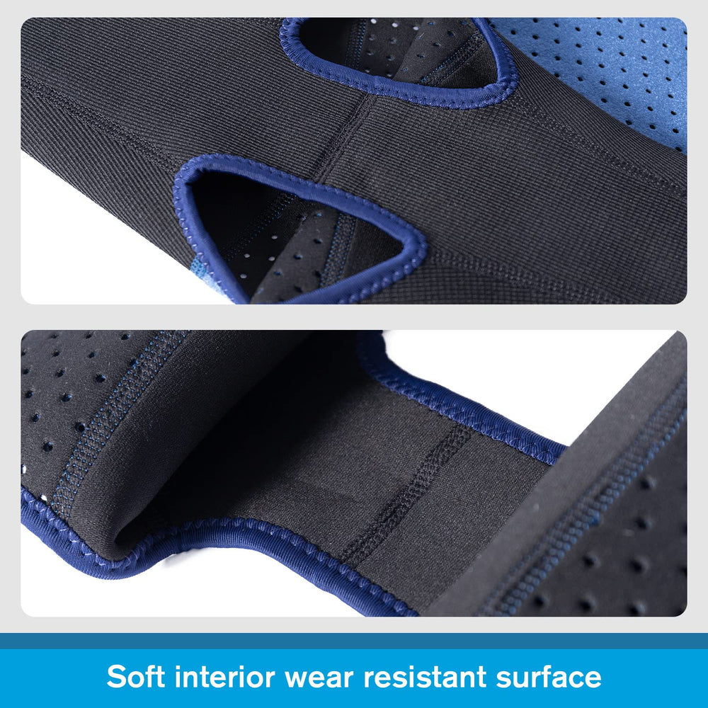 Coodeo Recovery Suit bleu, fermetures reglables: facile à adapter au corps.