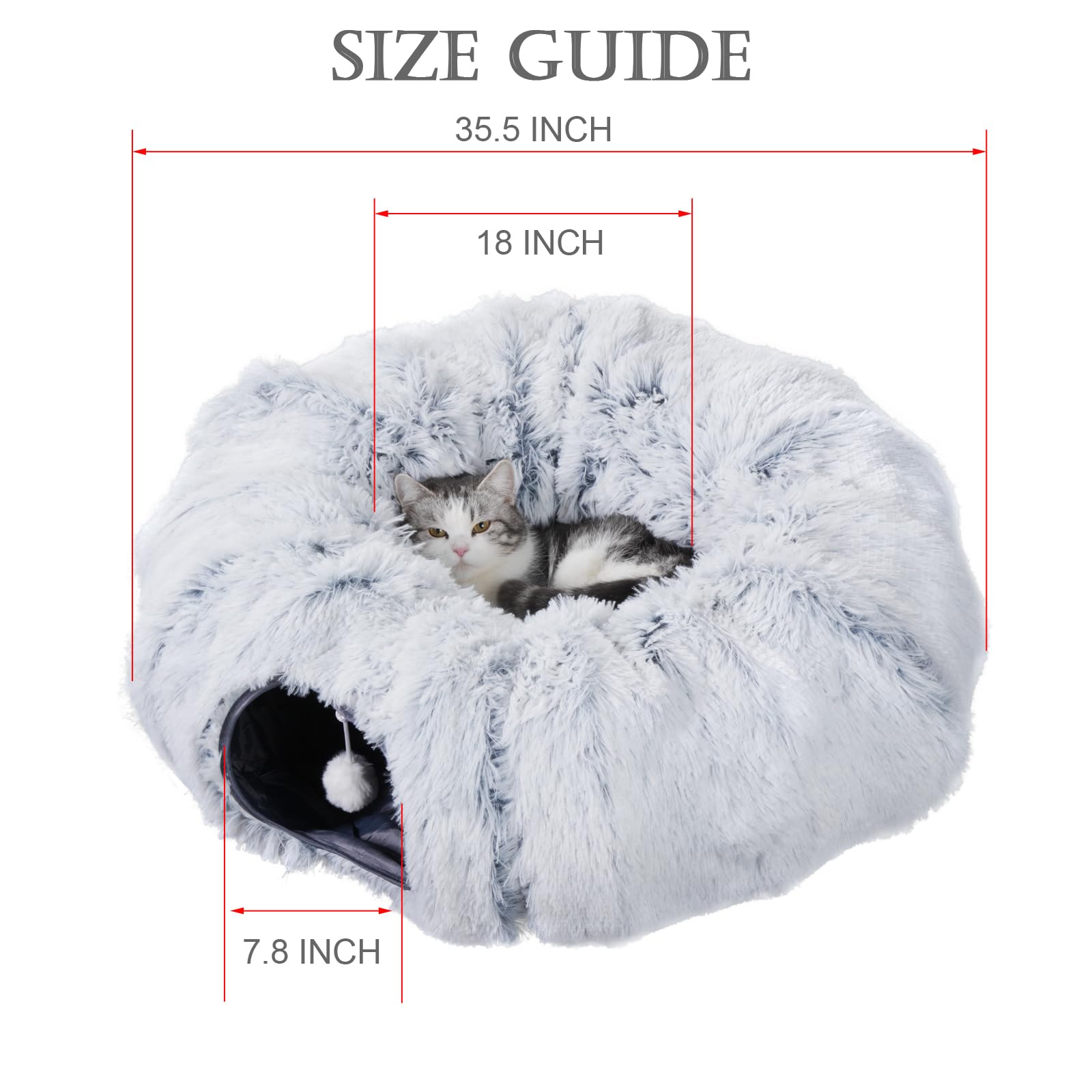 COODIA tunnel chat dimensions 36x36x11-5 pouces pour espace.