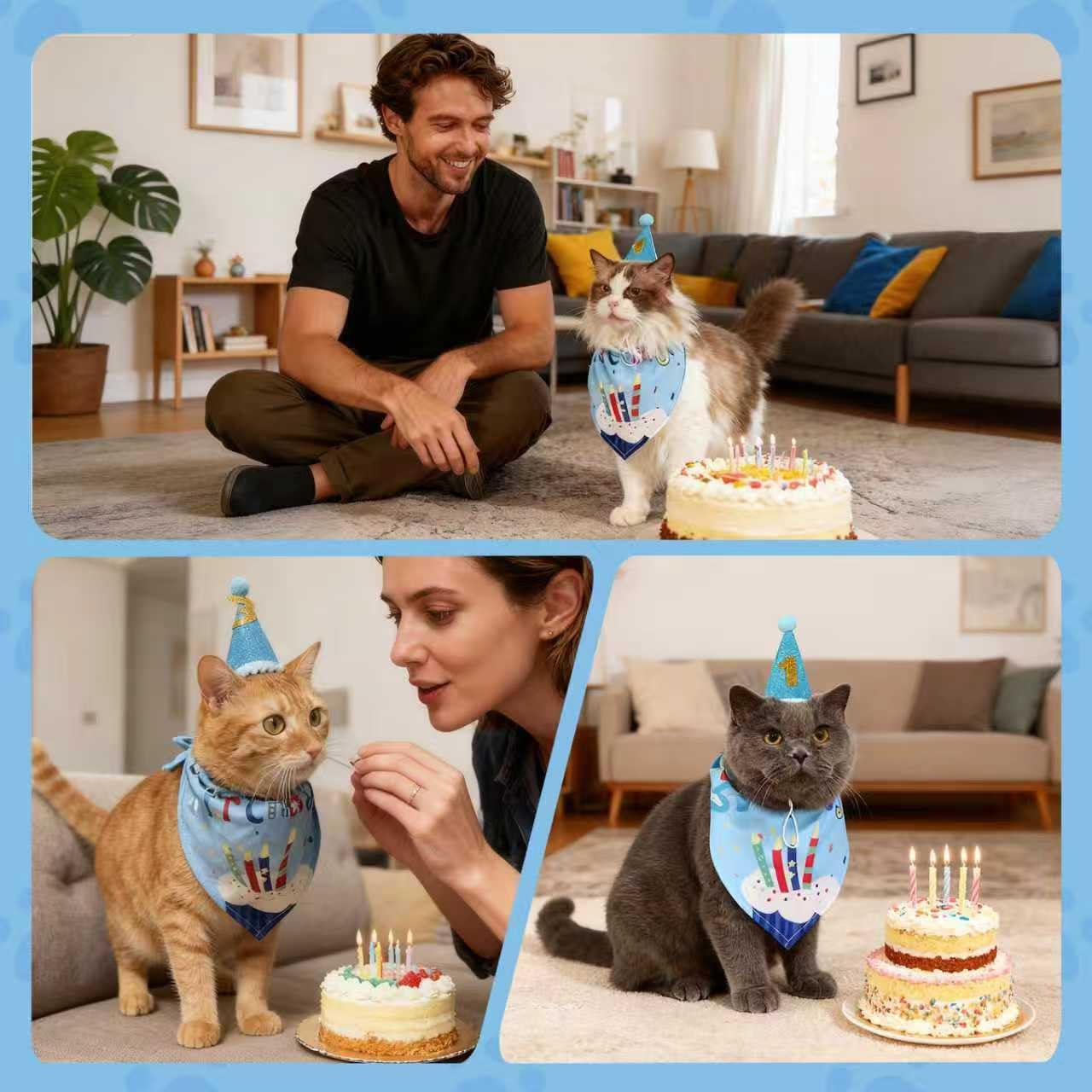 COOHAMS Boules bleues d'anniversaire pour décorer et créer une ambiance joyeuse.