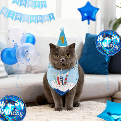 COOHAMS Chapeau ajustable d'anniversaire, confort pour toutes tailles de chiens et chats.