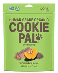 Friandise CookiePal BIO Citrouille et Chia pour chien, parfaite comme récompense lors des promenades.