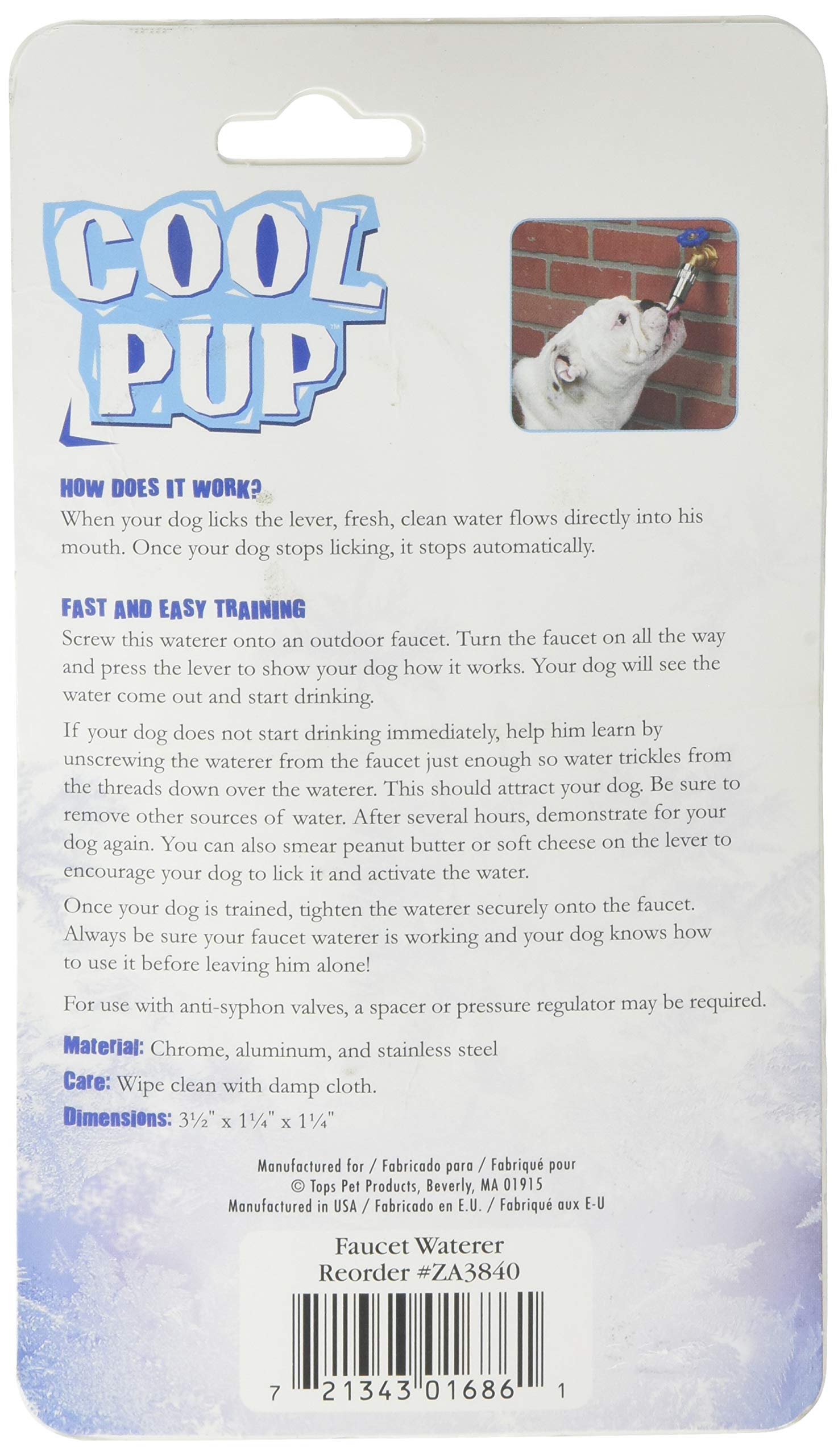 Cool Pup levier activé par léchage pour hydratation simple.