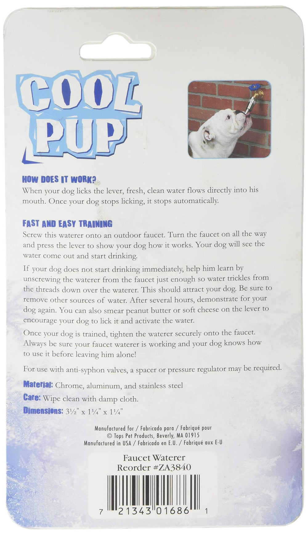 Cool Pup levier activé par léchage pour hydratation simple.