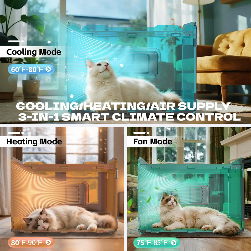 CooL Tech Abri-animaux thermoélectrique 4saisons, confort durable en toute saison.