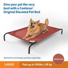 Housse Coolaroo originale pour lit animal, terracotta grand, entretien pratique.