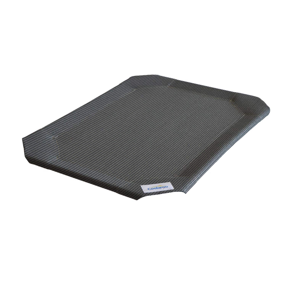 Housse Coolaroo pour lit surélevé grand, gris métal, offre ventilation et confort durable.