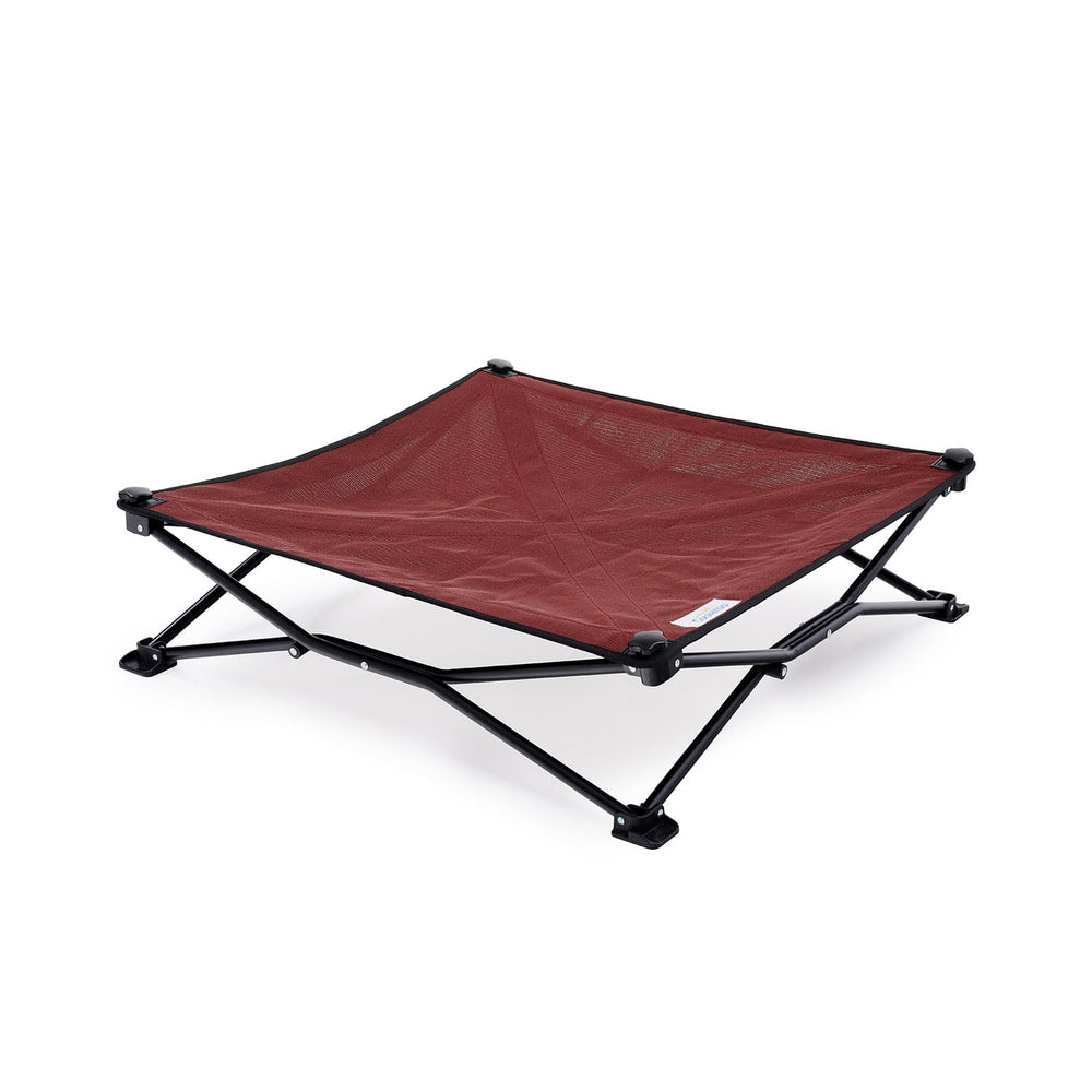 Lit Coolaroo pour chien en voyage, montage rapide et cadre surélevé.