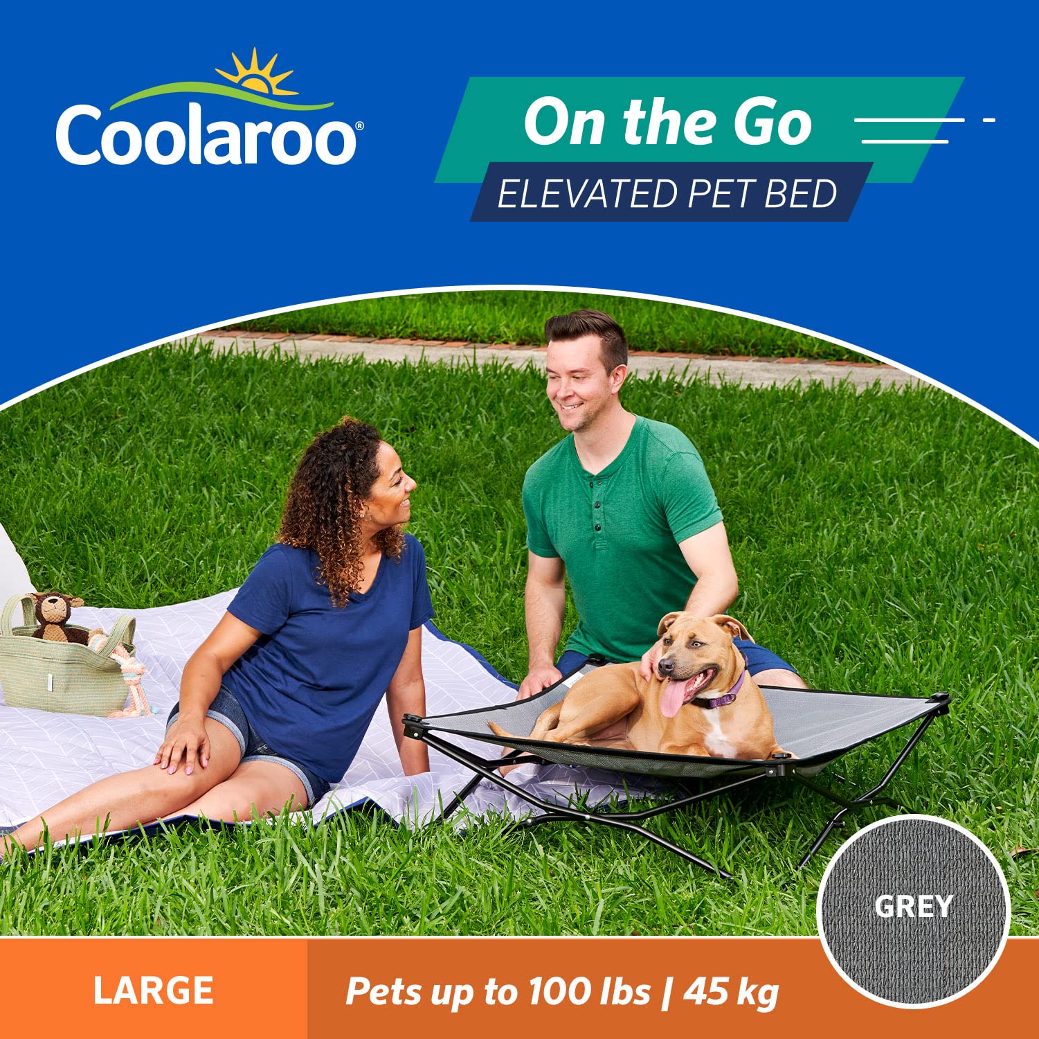 Coolaroo On-The-Go lit pour chien bed surélevé, confort sur surfaces chaudes.