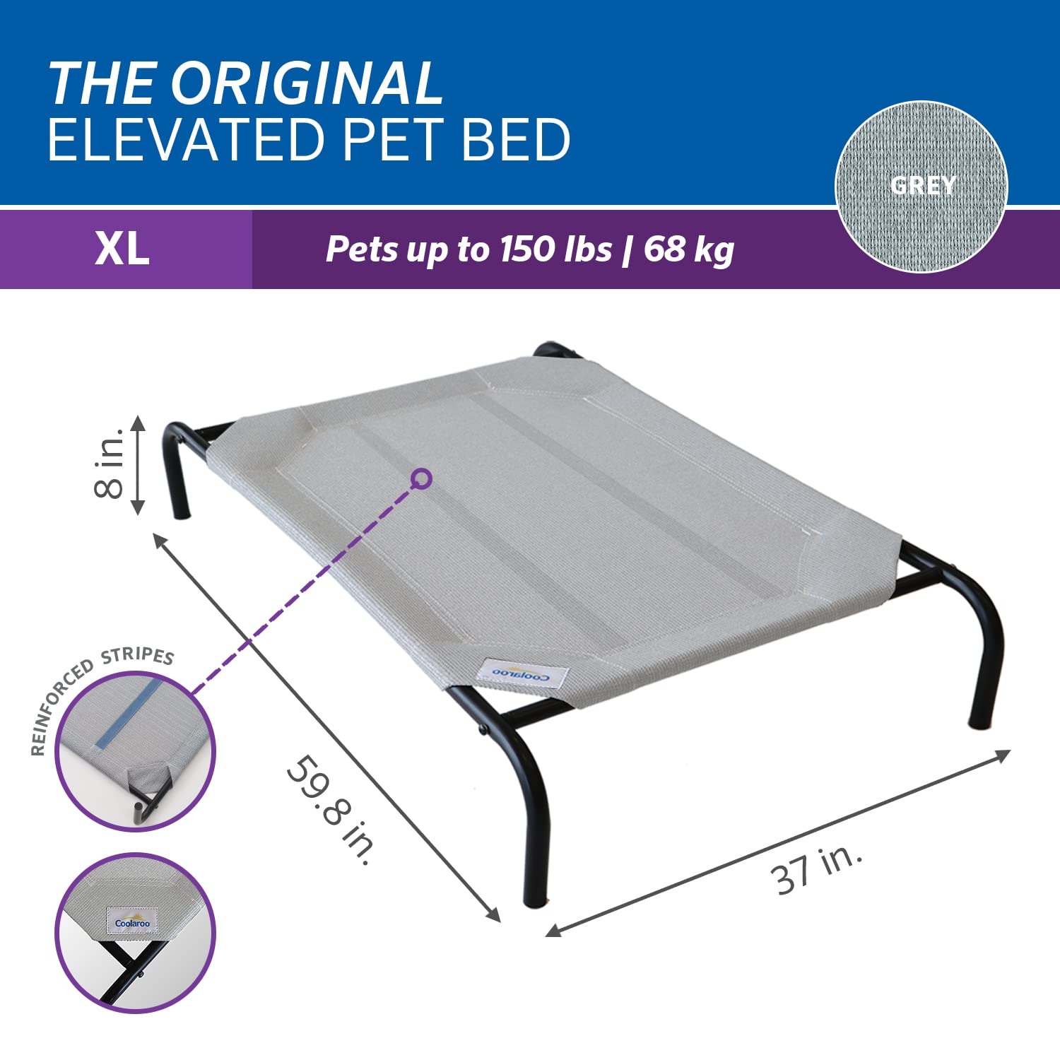 Coolaroo Original lit-chien-eleve-utilisation-interieur-exterieur: utilisable en intérieur et en extérieur.