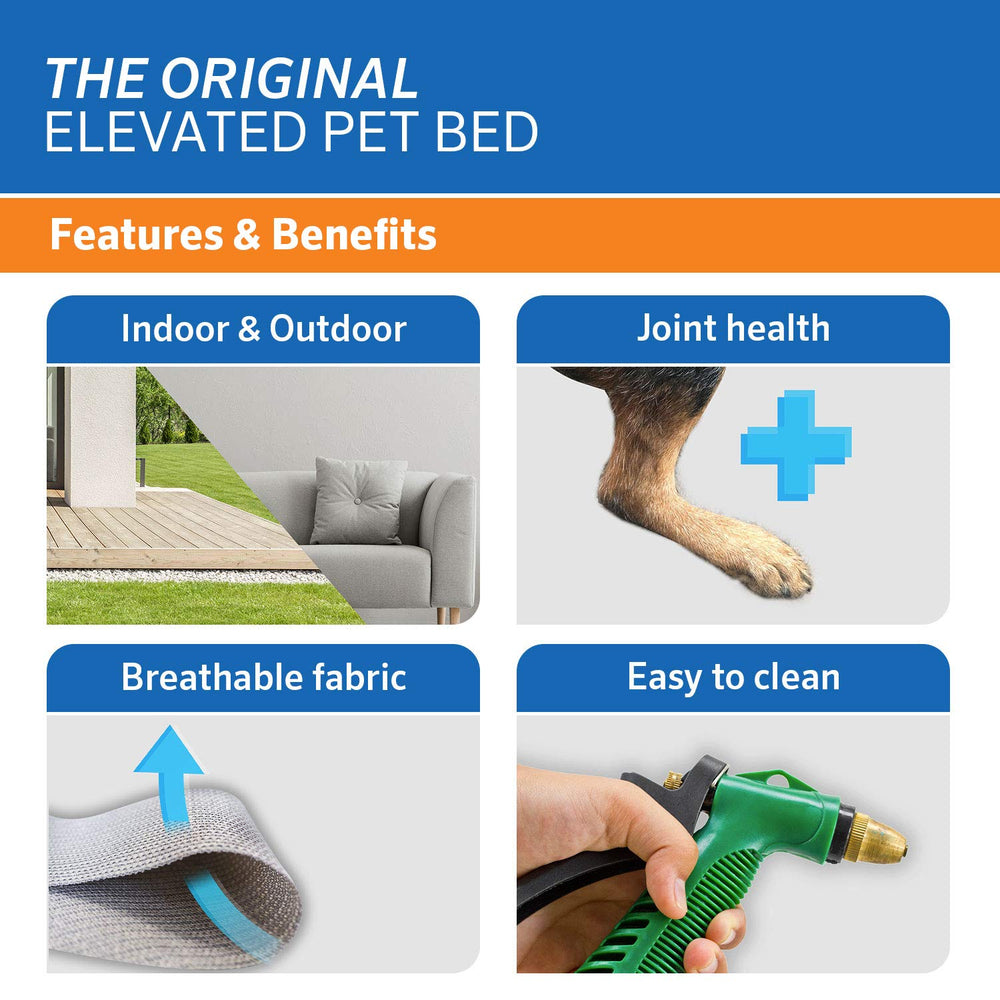 Utilisation intérieur/extérieur du lit Coolaroo pour patio ou salon.