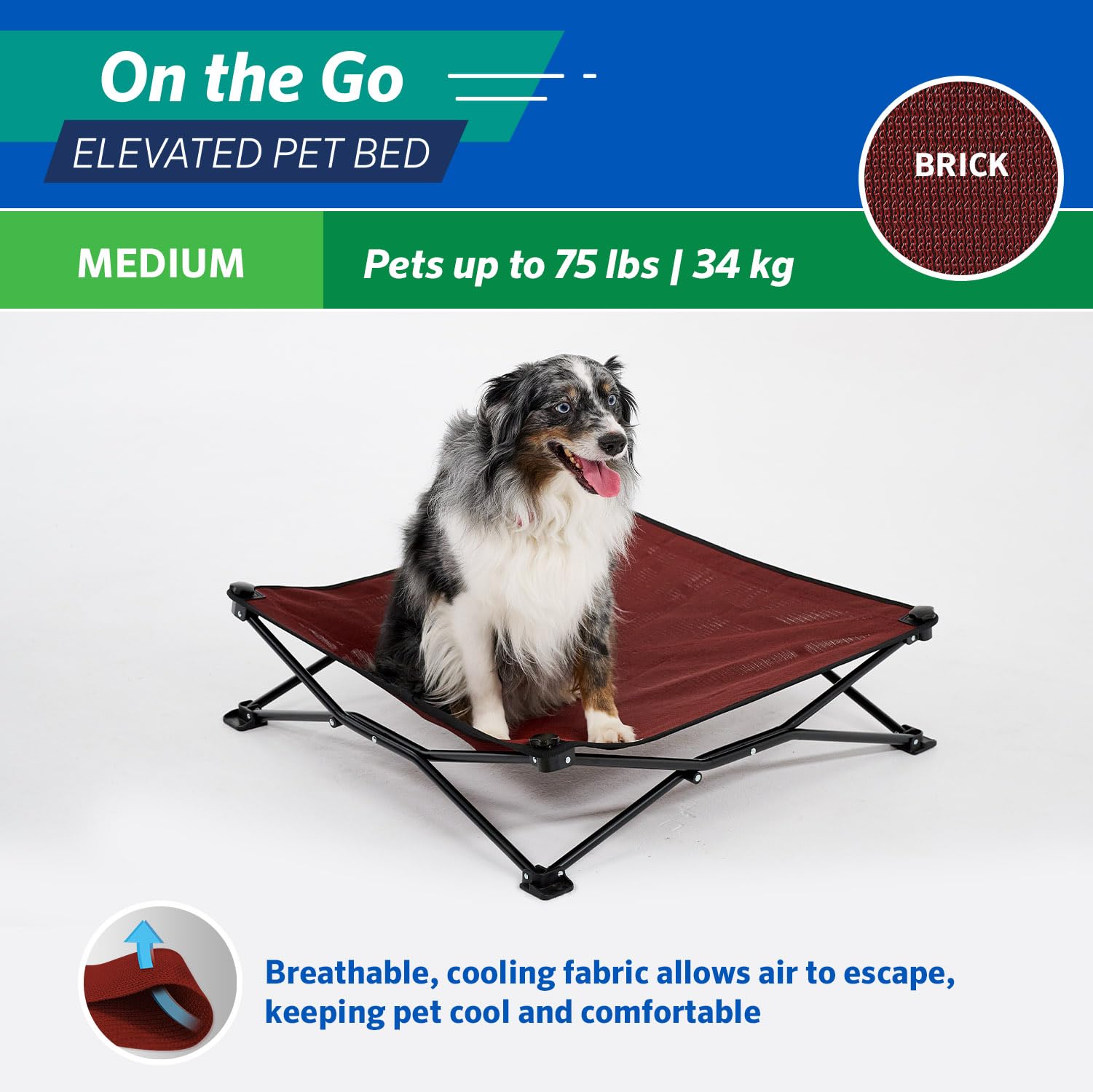 Sac de transport inclus avec le lit Coolaroo pour un transport pratique.