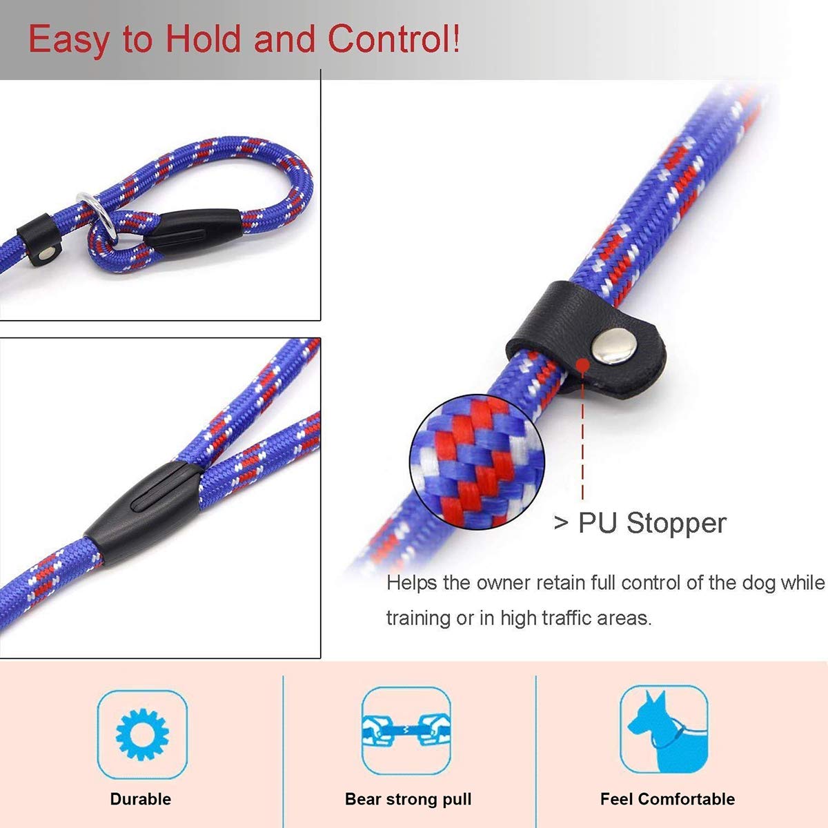 Laisse Coolrunner 2-en-1 collier-laisse, pratique et simple.