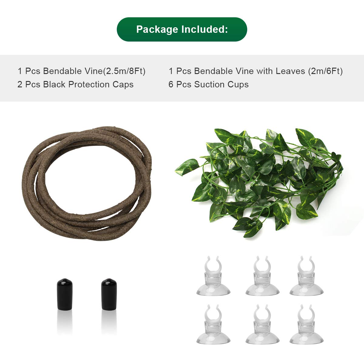 Coolrunner lianes-feuilles-6-pieds: feuillage flexible pour enrichir l'environnement.