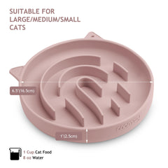 Coomazy assiette ralentisseur silicone chat petit modele pour repas plus contrôlé