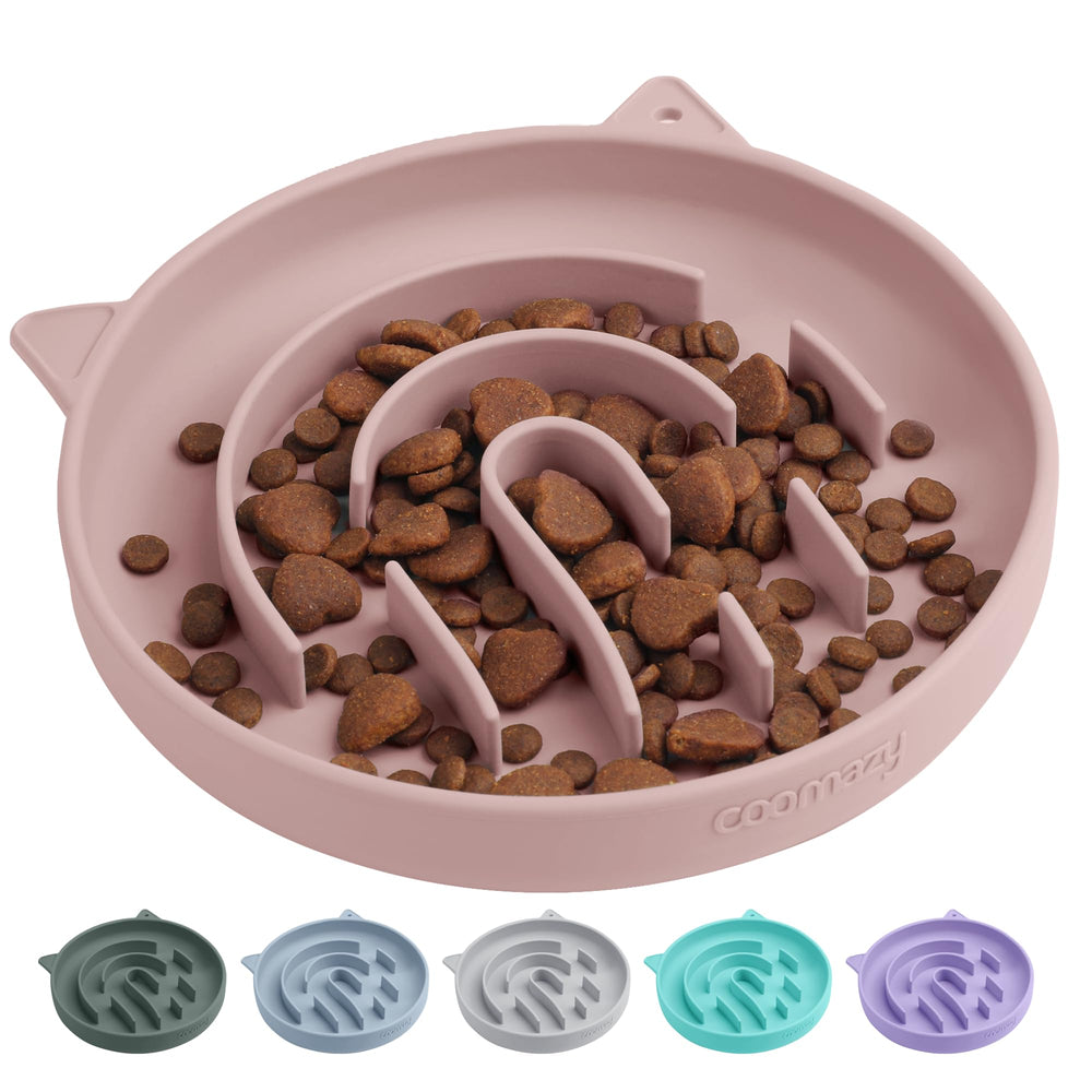 Coomazy assiette ralentisseur silicone labyrinthe empreinte ralentit l’ingestion et apaise l’anxiété
