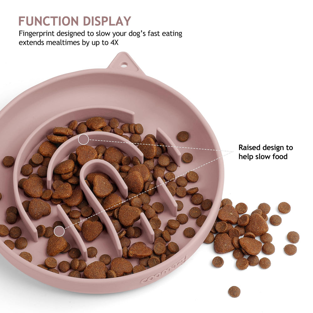 Coomazy assiette ralentisseur silicone utilisation quotidienne favorise rythme de repas
