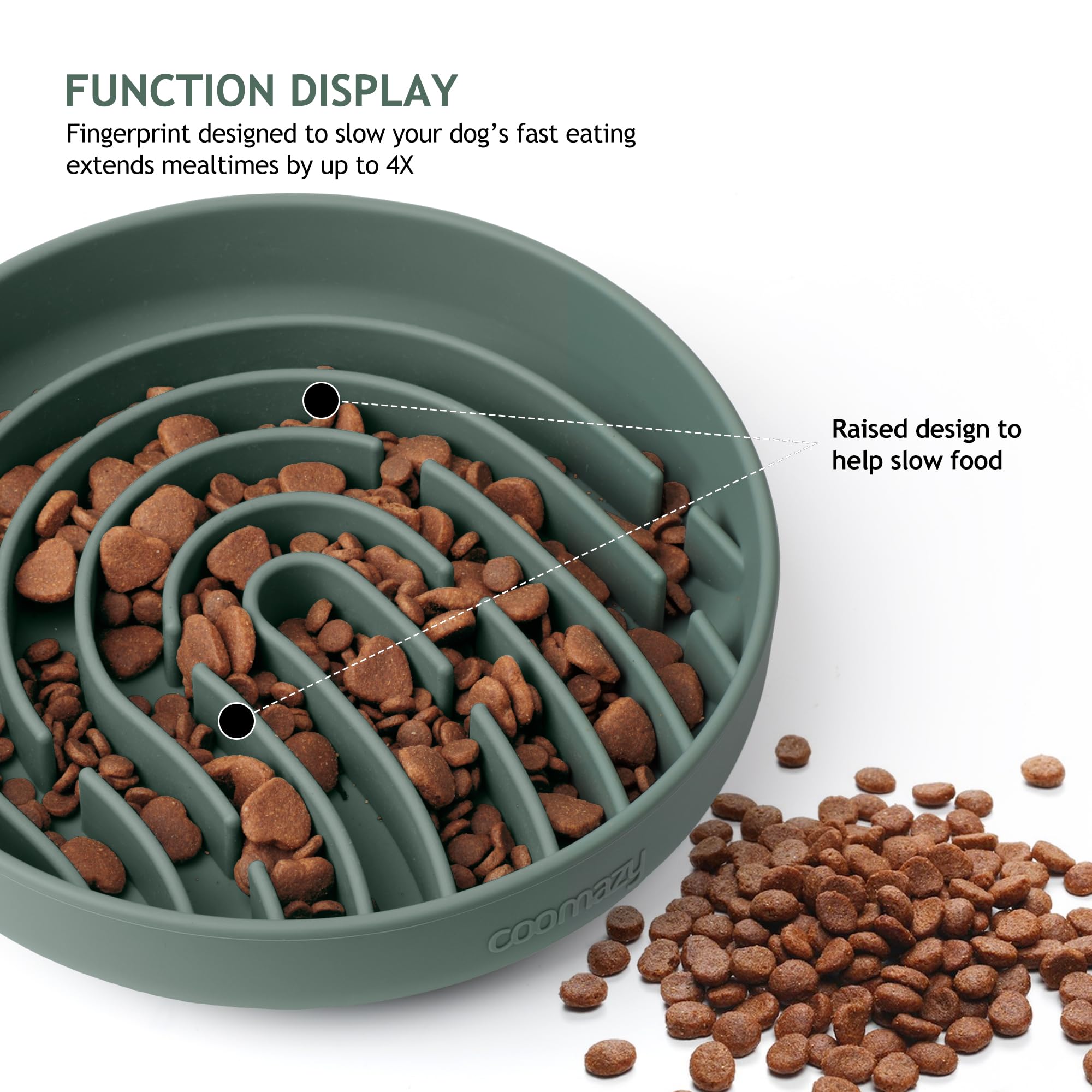 Coomazy Assiette silicone anti-glissement, stable pendant le repas.