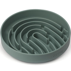 Coomazy Assiette Silicone avec labyrinthe empreinte au fond, ralentit l'alimentation.