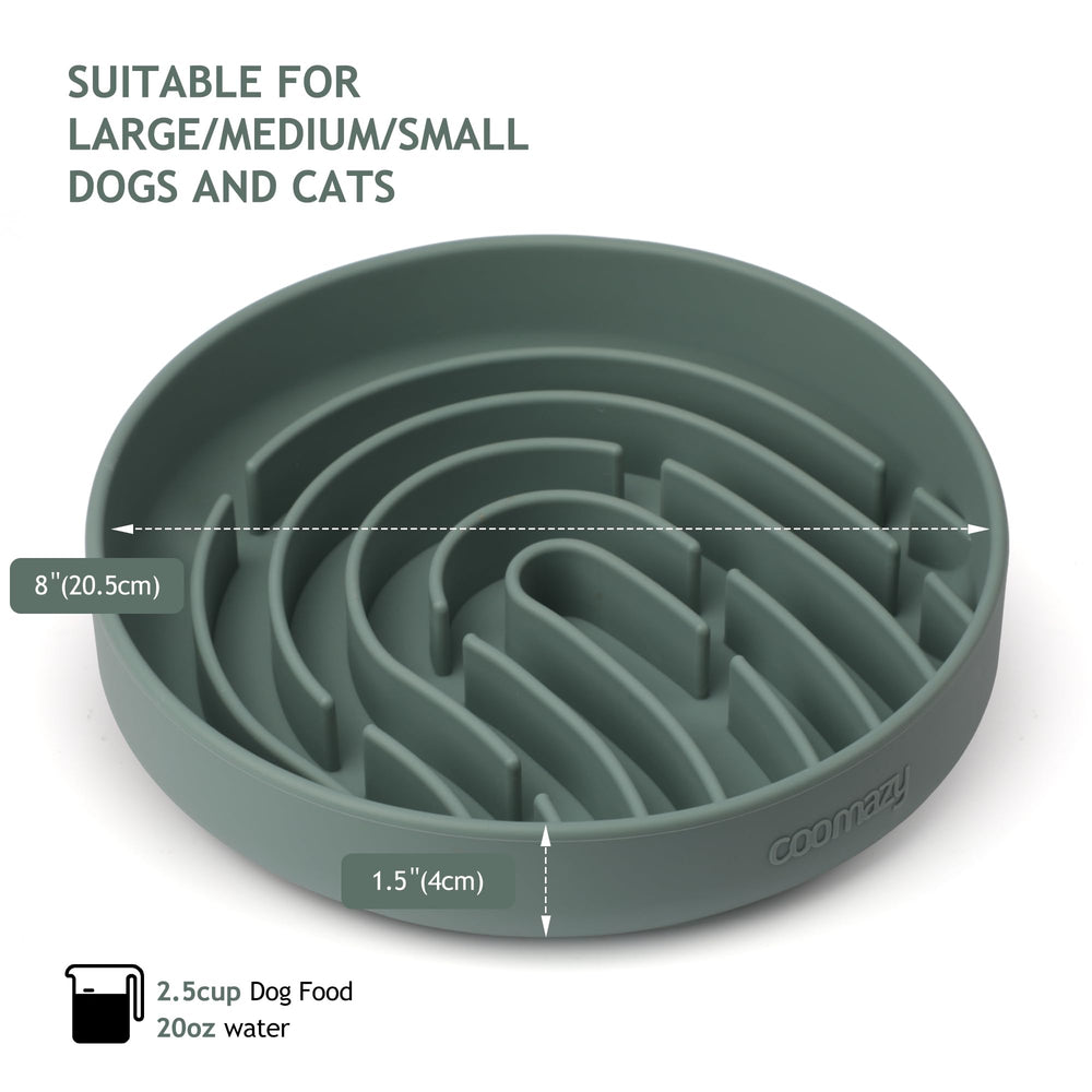 Coomazy Assiette silicone sans BPA, matériau sûr pour les chiens et chats.