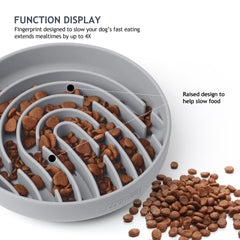 Bol Coomazy lent en silicone durable et sûr pour les repas.
