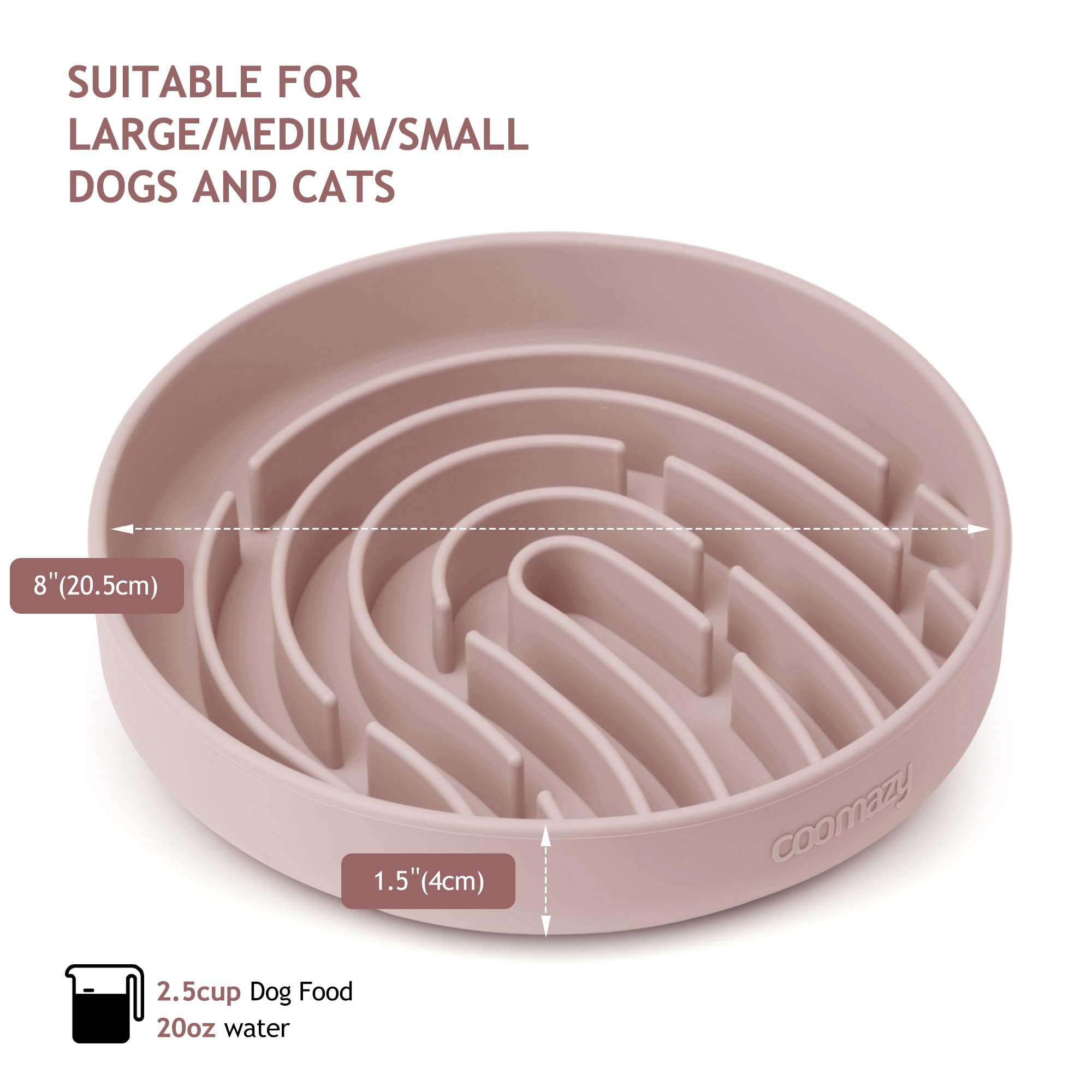 Coomazy bol en silicone lavable au lave-vaisselle pour un nettoyage facile.