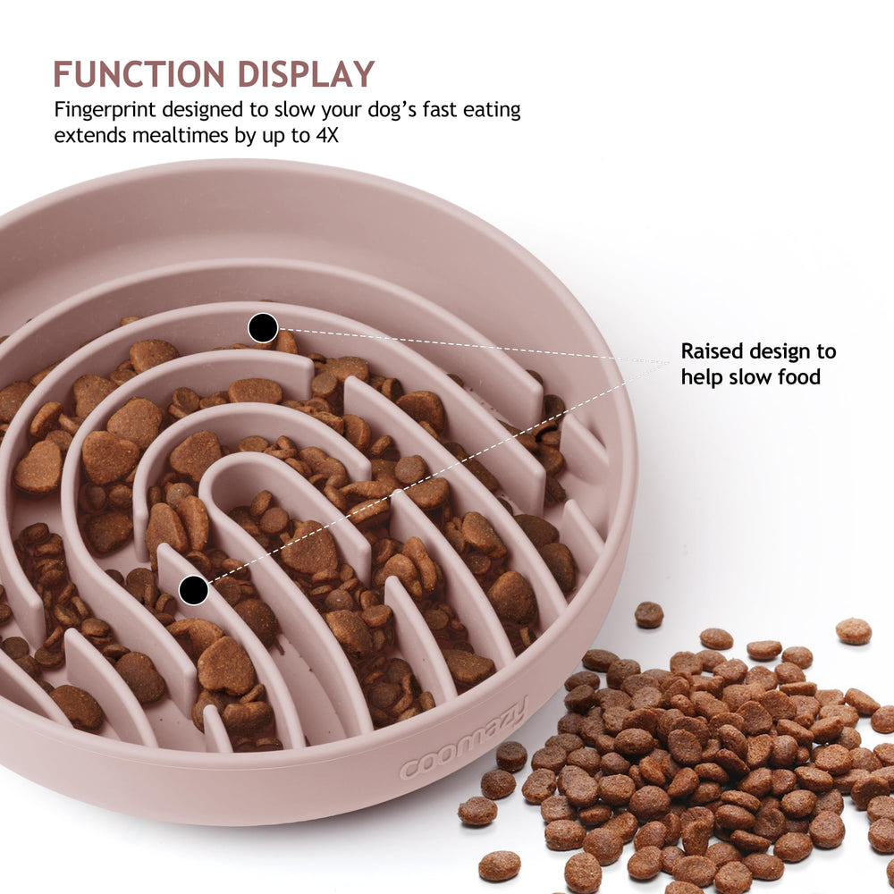 Coomazy bol silicone alimentaire sans BPA, sûr pour les dents des animaux.