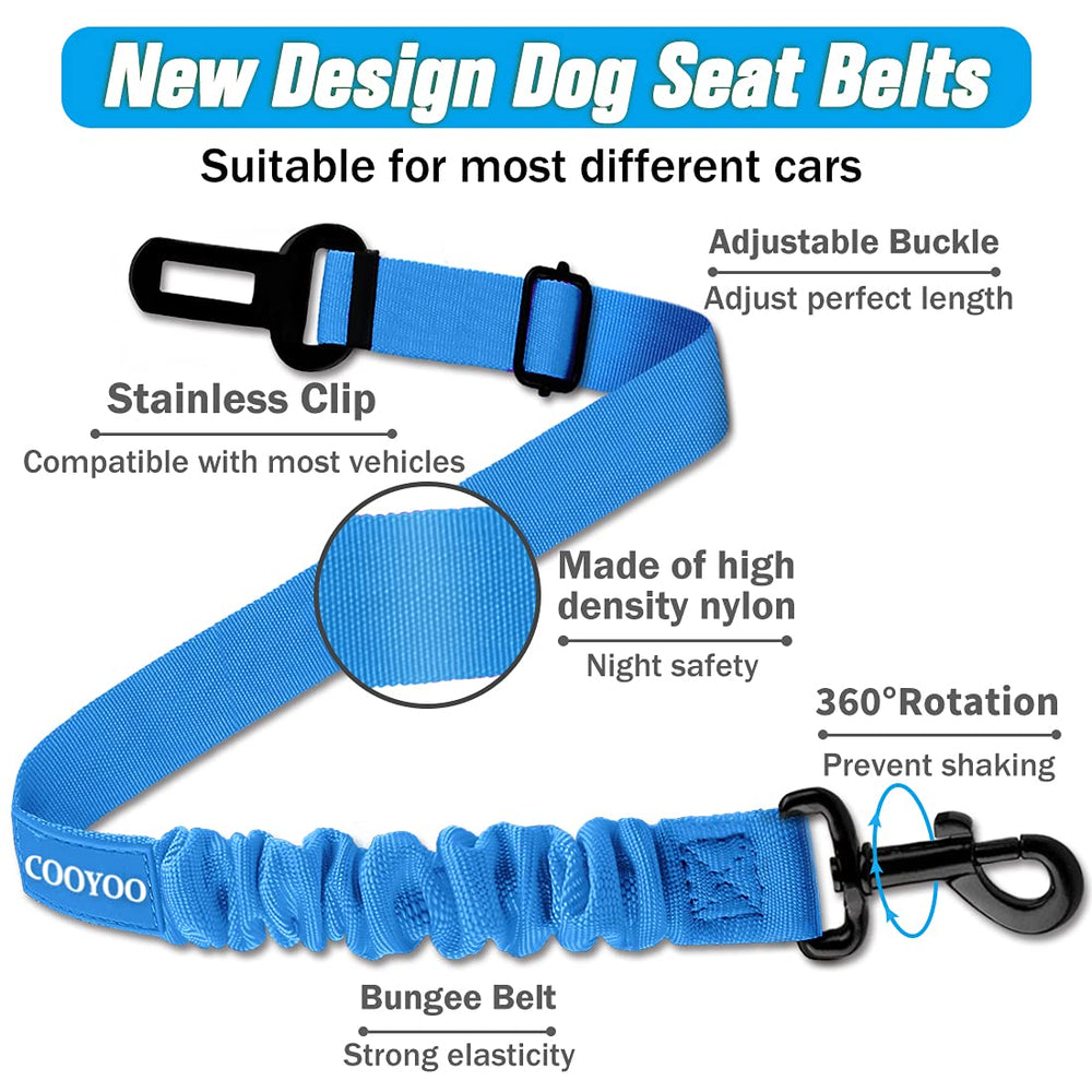 COOYOO attache pivotante, réglable 24–31 pouces pour s'adapter au chien.