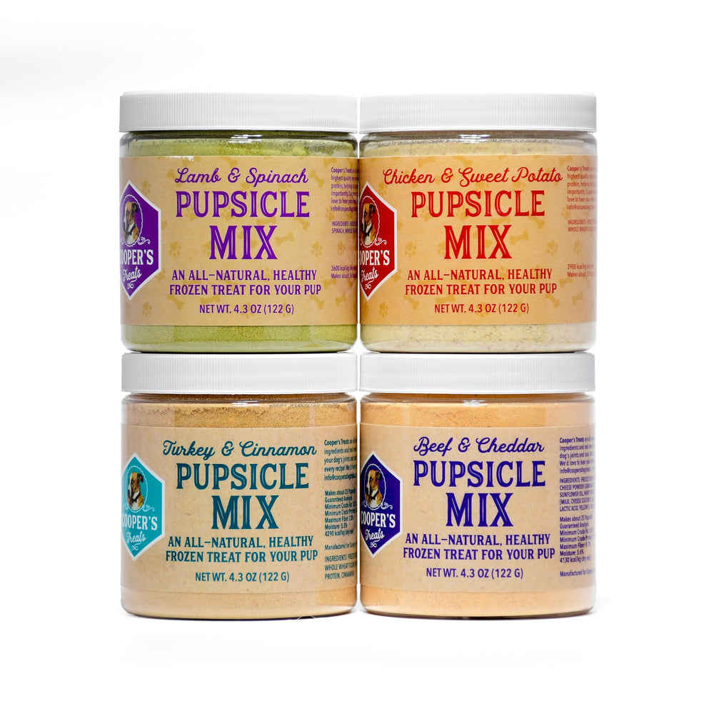 Cooper's Treats Pupsicle Mix bocal boeuf-cheddar, friandise glacée pour chien