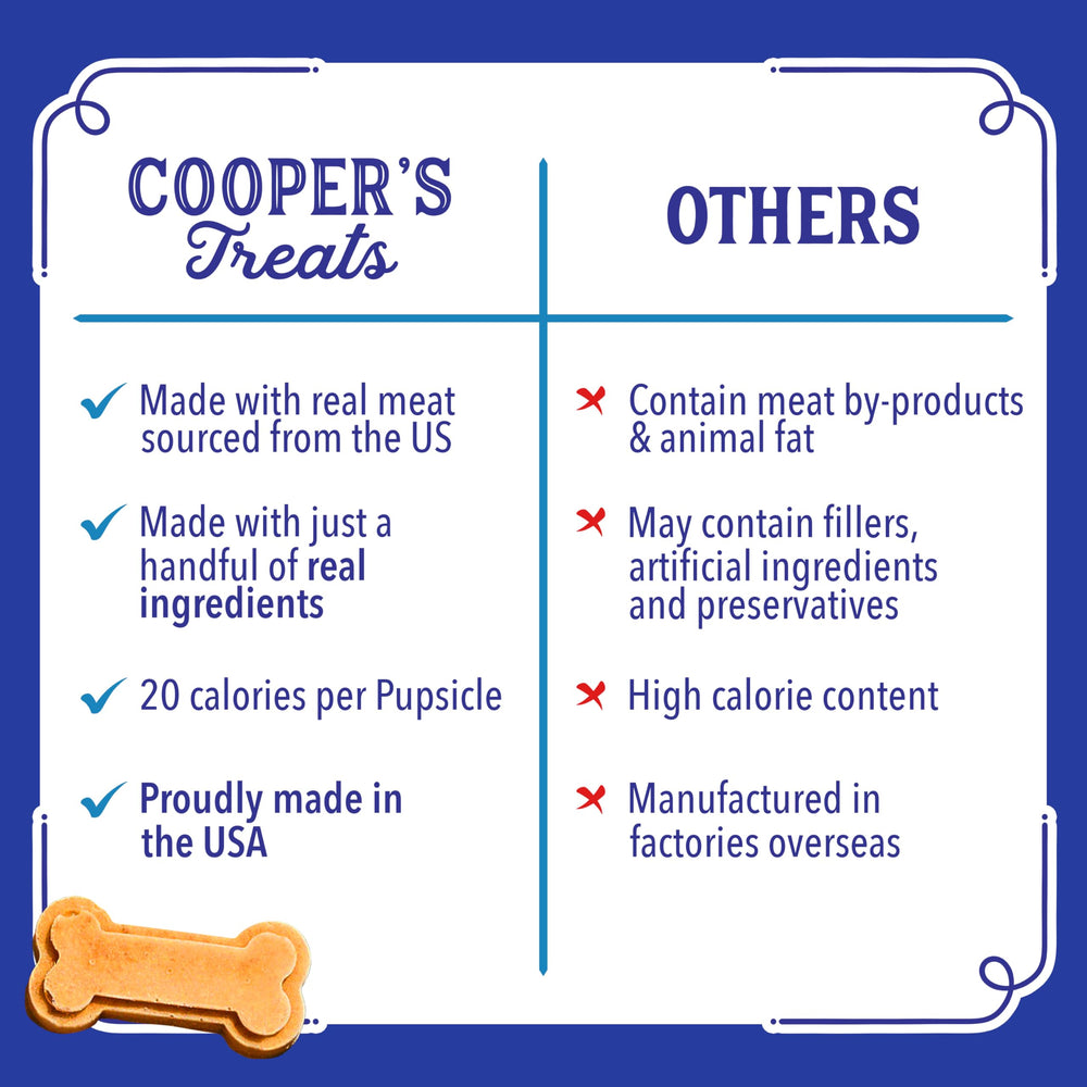 Cooper's Treats Pupsicle Mix tableau boeuf-cheddar, dégustation maison pour chien