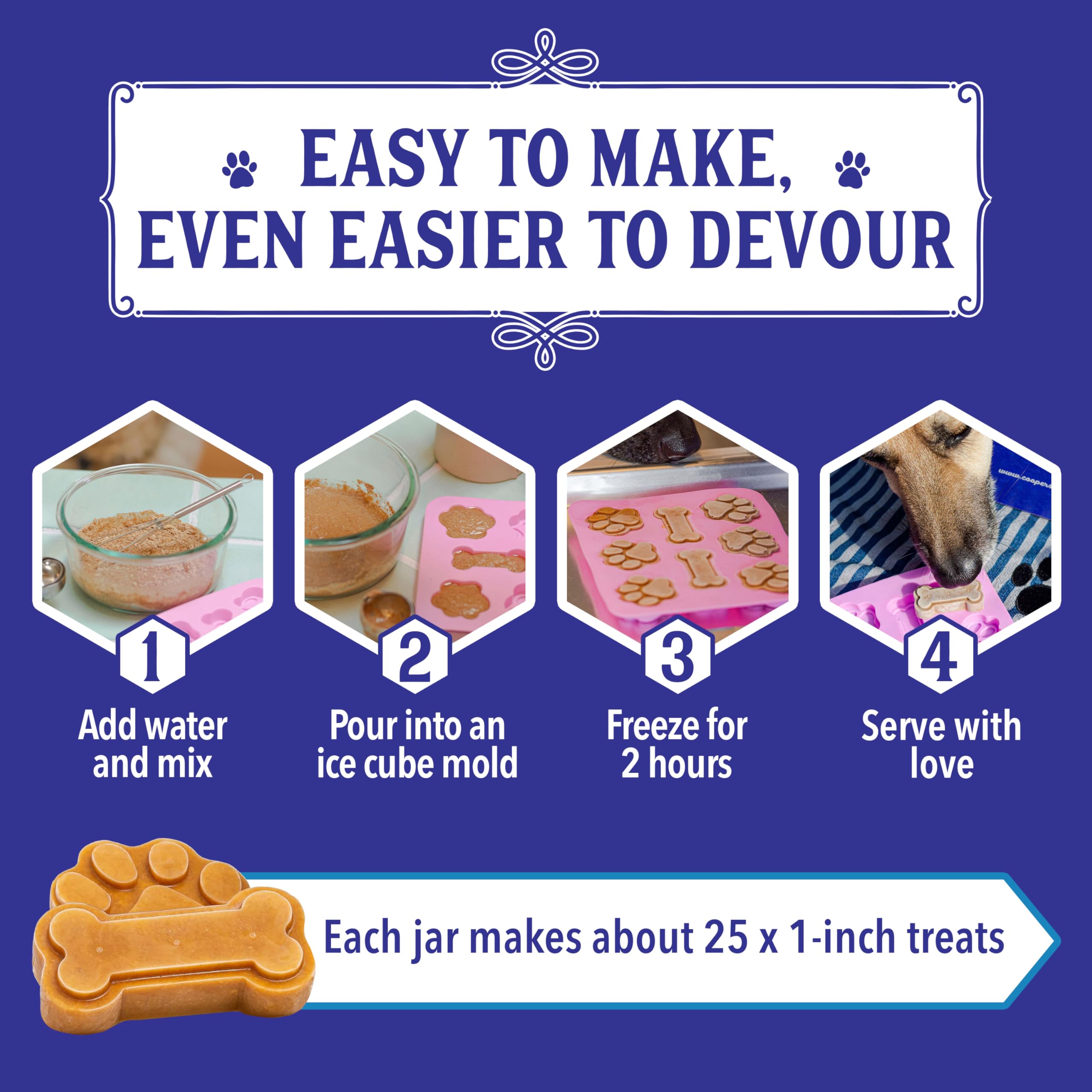 Cooper's Treats Pupsicle Mix bocal dinde-cannelle, douceur glacée pour chien
