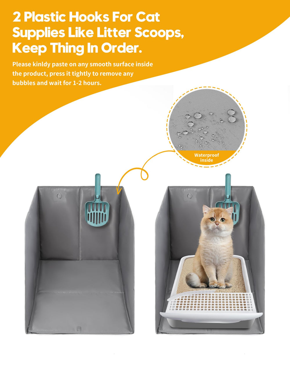 Tapis amovible Coorganisers pour litière, nettoyage simple et réduction des grains dispersés
