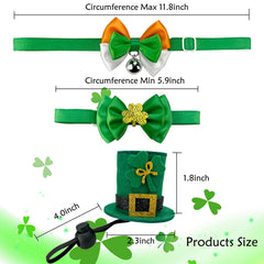 Chapeau ajustable CooShou Saint-Patrick pour lapin et hamster, confort garantie.