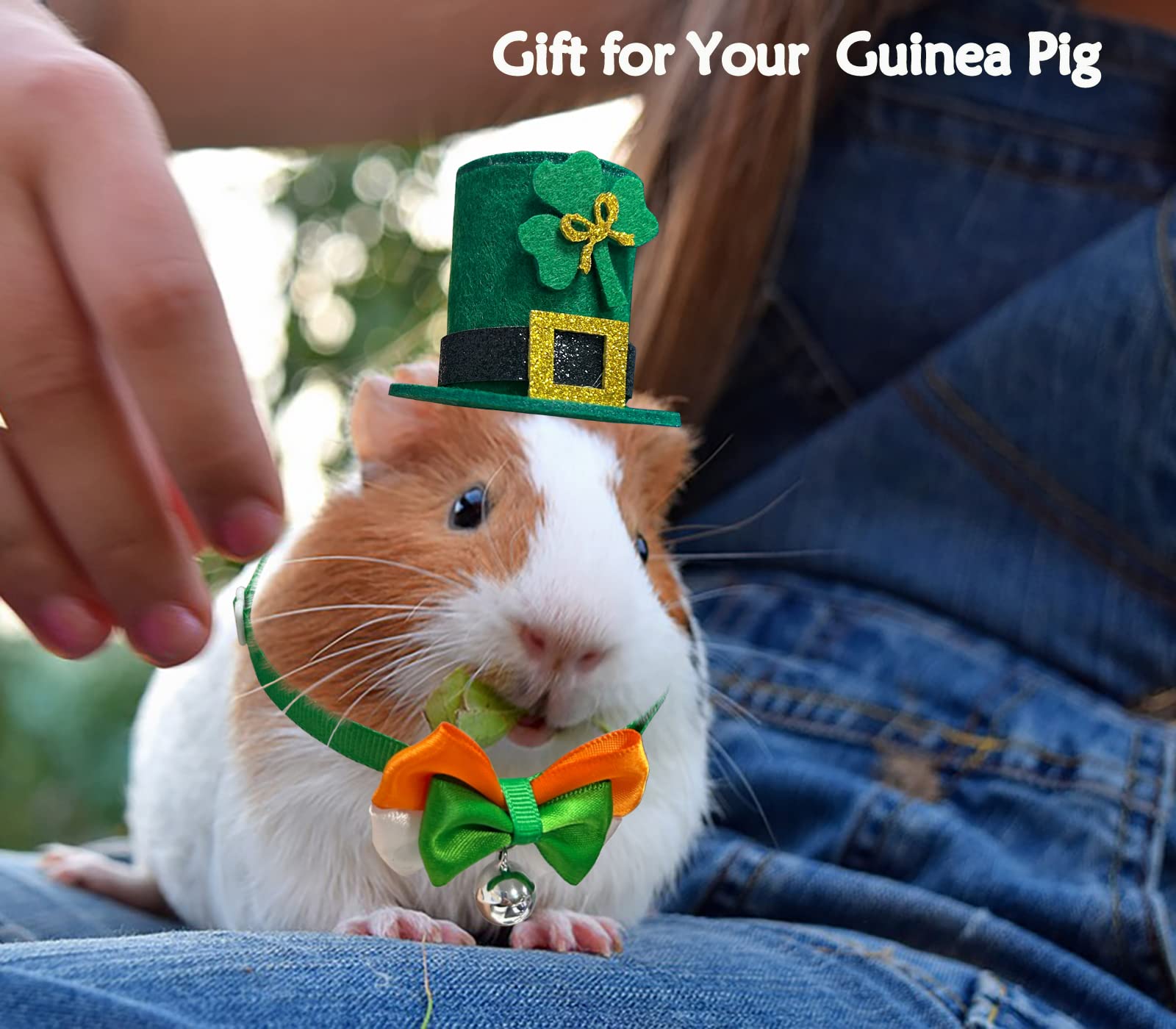 Noeud papillon vert CooShou Saint-Patrick pour petits animaux festifs.