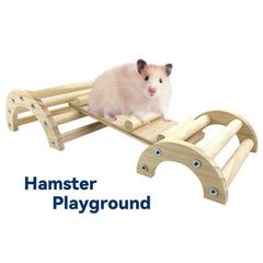 CooShou arche-pont en bois, design stable pour la sécurité des animaux.