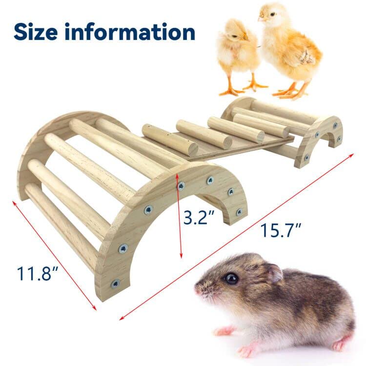 CooShou perchoir bois, échelle d’escalade pour petits animaux explorateurs.
