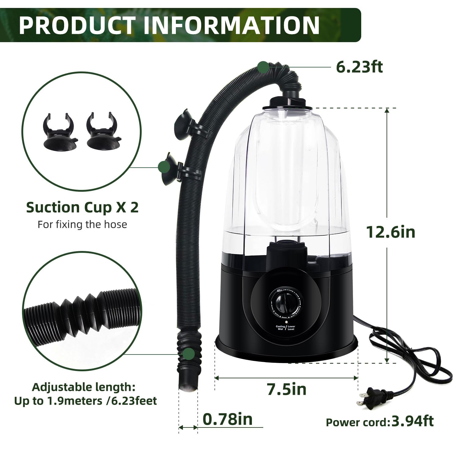 COOSPIDER sans minuterie, humidification directe sans minuterie.