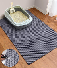 Cooyes Tapis Litière Chat – coupe a ajuster pour un ajustement personnalisé.