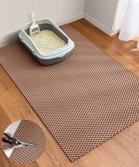 Cooyes Tapis Litière Chat grand format, aperçu d’ajustement pour bac large.