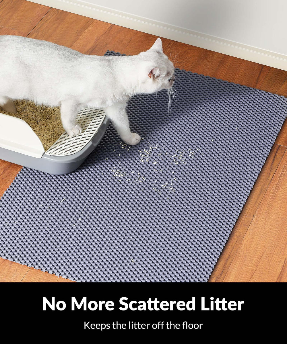 Cooyes Tapis Litière Chat – nettoyage facile, se secoue et se lave.