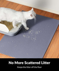Cooyes Tapis Litière Chat – nettoyage facile, se secoue et se lave.